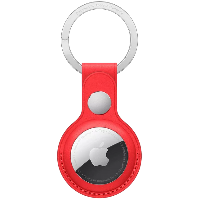 Porte-clés Apple AirTag en cuir rouge