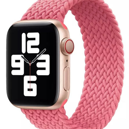 Bracelet Apple Watch tissé de couleur rose