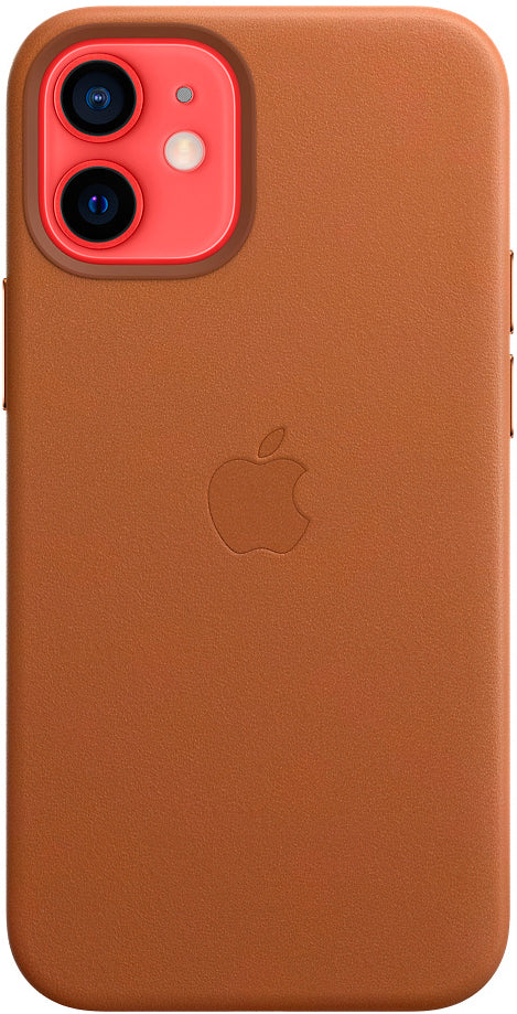 Coque en cuir iPhone 12 mini – Marron selle