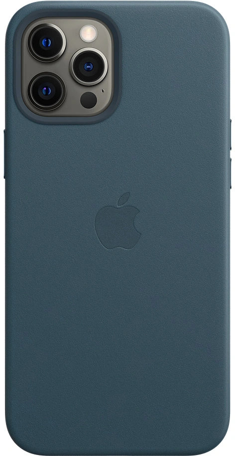 Coque en cuir Apple iPhone 12 Pro Max avec MagSafe – Bleu baltique