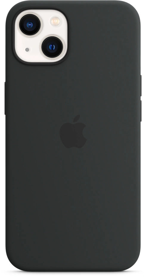 Coque en silicone Apple iPhone 13 avec MagSafe – Minuit (Noir)