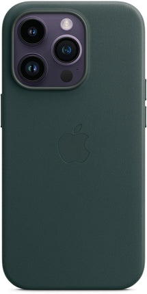 Coque en cuir Apple iPhone 14 Pro avec MagSafe - vert foncé