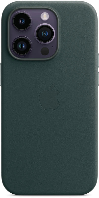 Coque en cuir Apple iPhone 14 Pro avec MagSafe - vert foncé