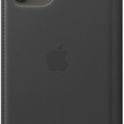 Coque à rabat en cuir pour Apple iPhone 11 Pro - noir
