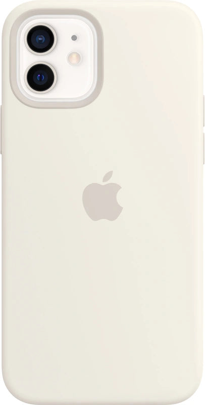Coque en silicone Apple iPhone 12/12 pro avec MagSafe – Blanc
