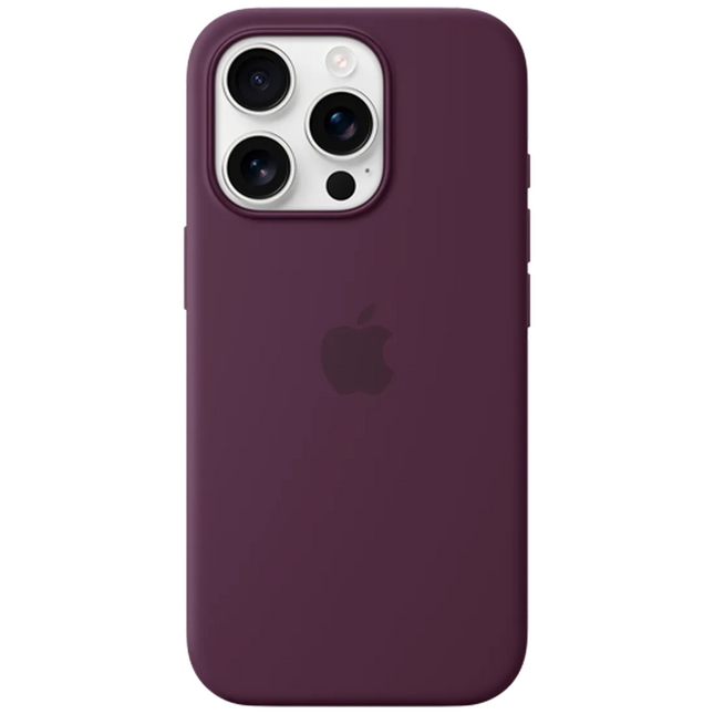 Coque en silicone Apple iPhone 14 Pro avec MagSafe - elderberry