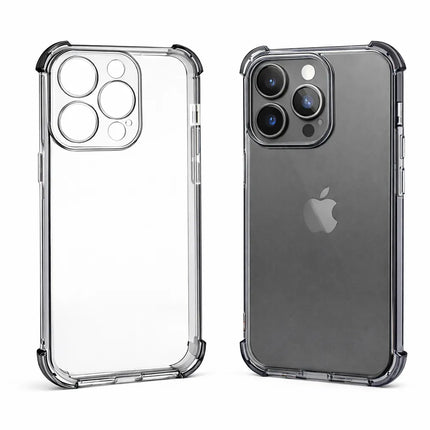 iPhone 13 Pro Silicone Case - Transparent with Black Glow