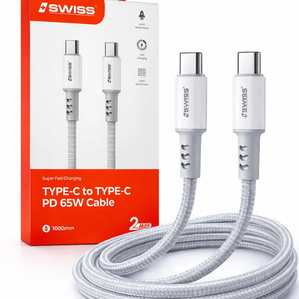 Câble iSwiss USB-C vers USB-C 1 mètre
