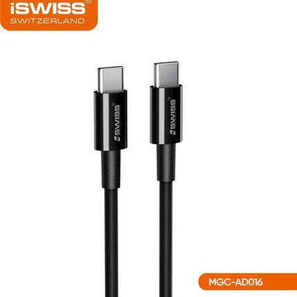 Câble iSwiss USB-C vers USB-C 1,5 mètre